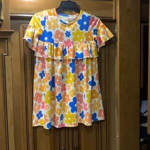 NWOT Tucker + Tate Ruffle Dress in Ivory Egret Izzy Floral Dress Size 7